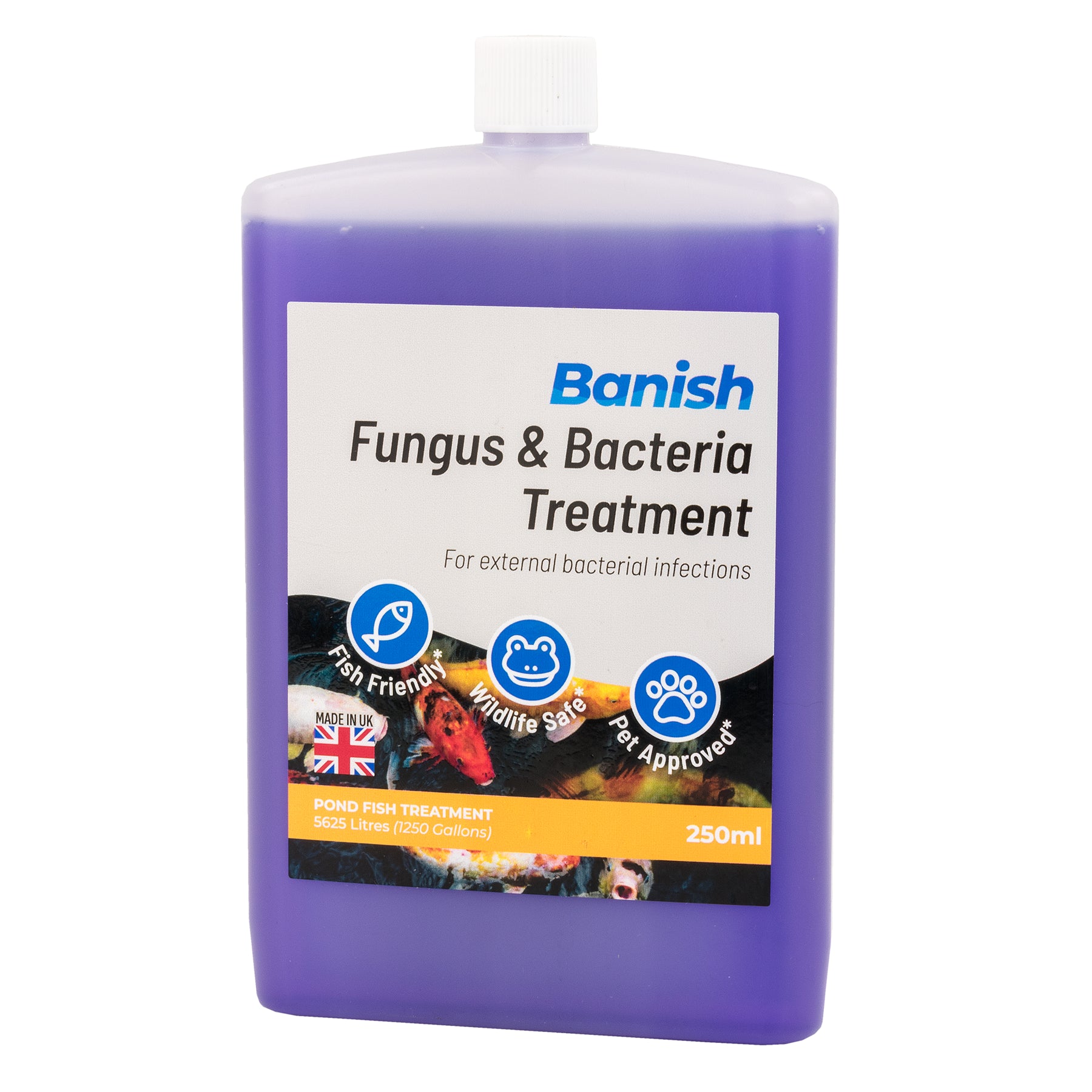 BANISH FUNGUS & BACTERIA POND KOI FISH TREATMENT for DISEASE INFECTION MEDICINE